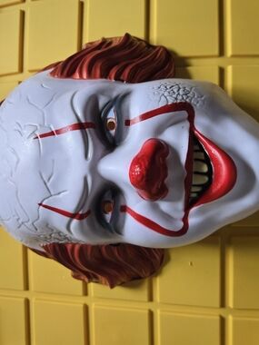 White and Red Clown Mask